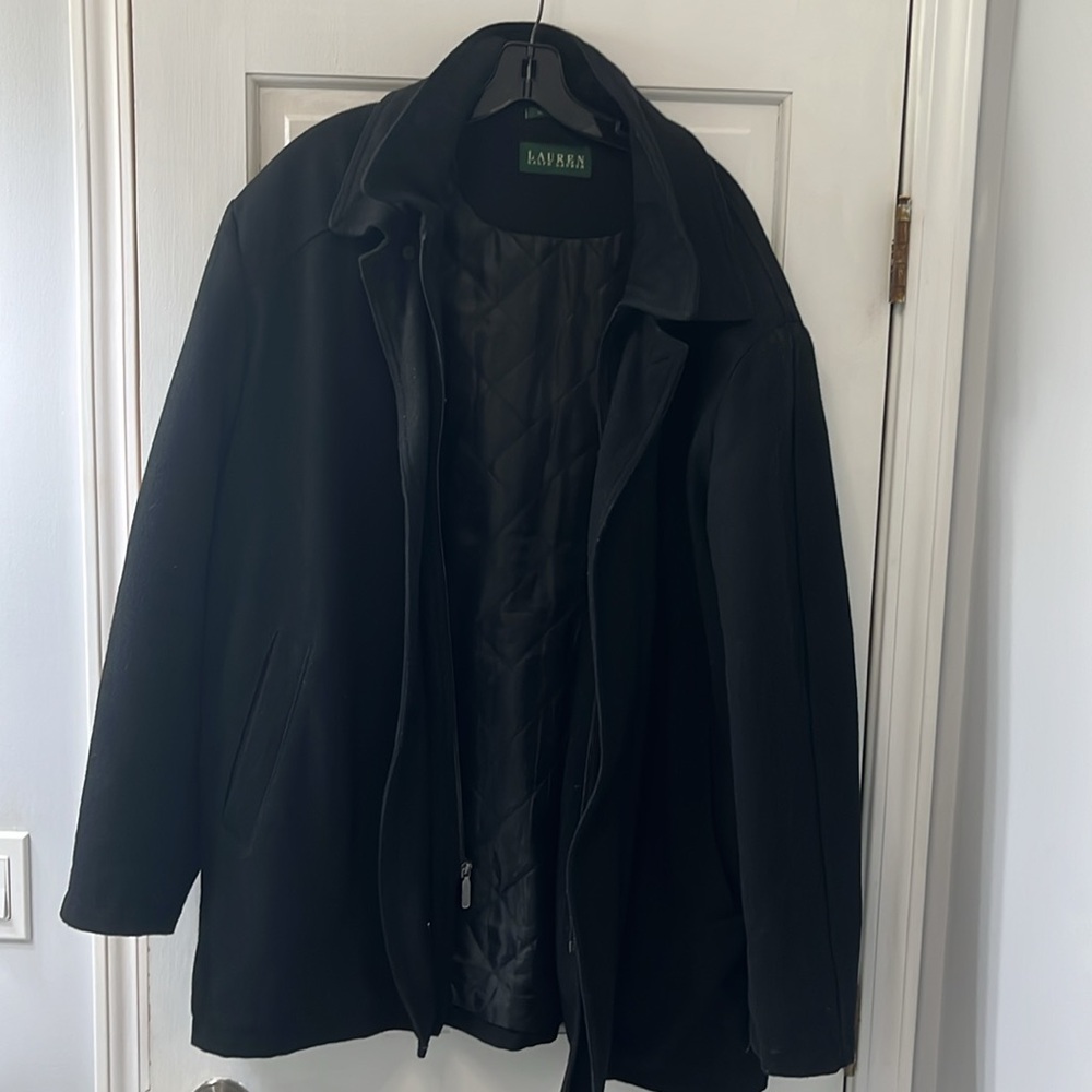 Men’s black pea coat. Great condition.